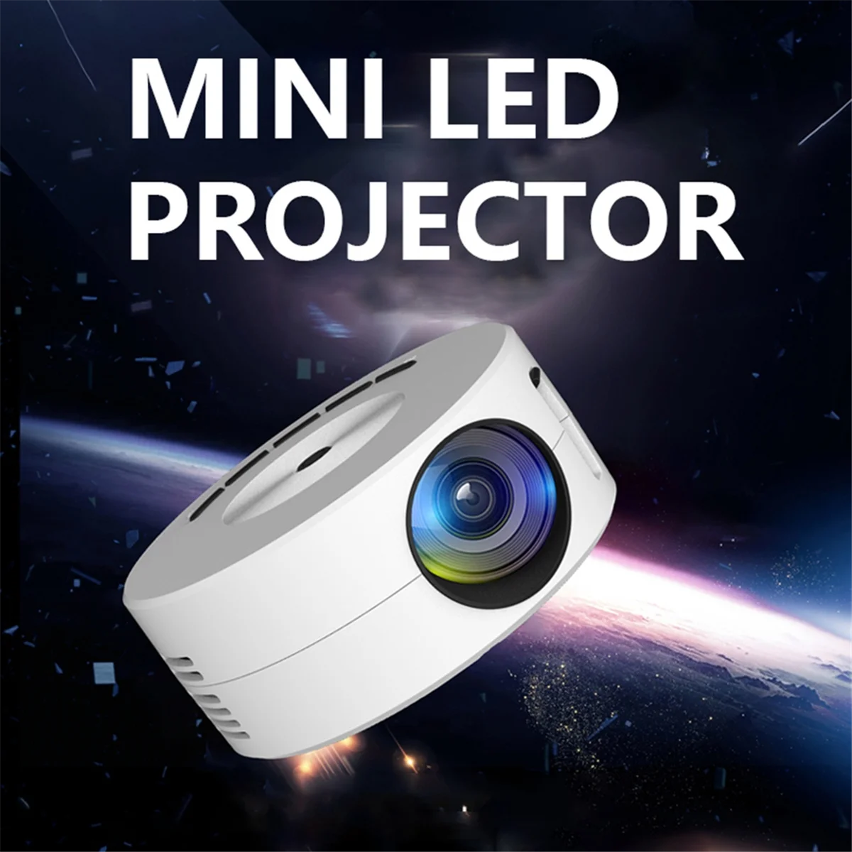 YT200 Mini Projector LED Home Media Player Audio Portable Projectors USB Video Wired Projection Same Screen Mirror